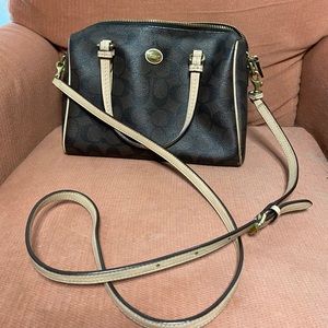 Crossbody Brown Coach Logo Purse
